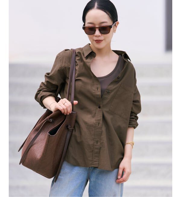 Plage「Co/Li regular シャツ」|シャツ・ブラウス|ブラウン