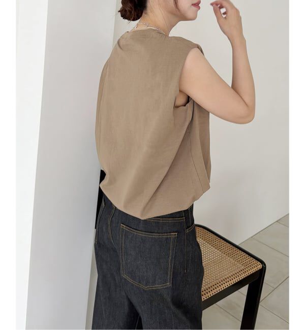 JOURNAL STANDARD「《追加》シャーリングノースリーブＴシャツ」|Tシャツ・カットソー|