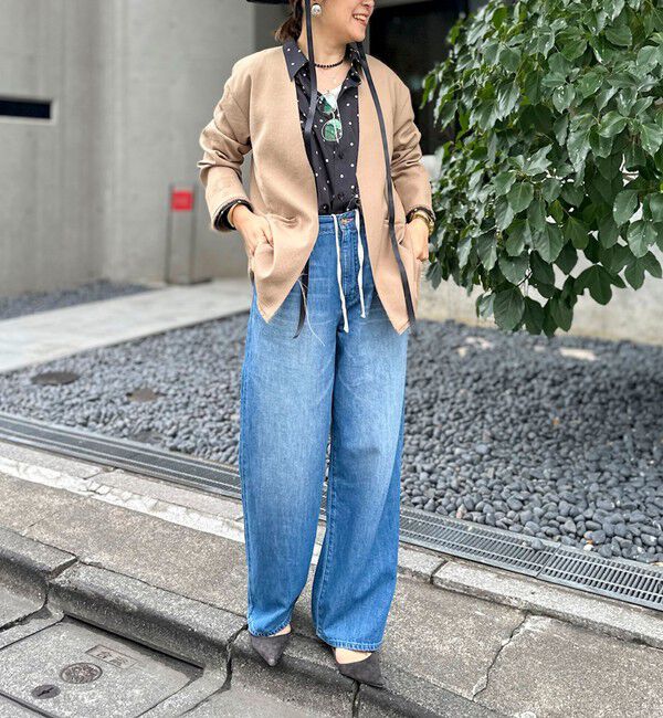 Rie Miller「【RM denim】リネン混ひも付きリラックスパンツ」|その他|