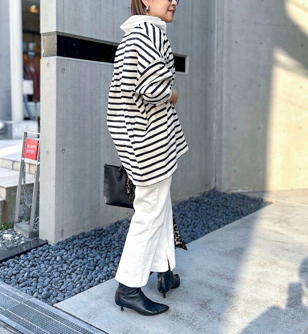 Rie Miller「【RM denim】スリットクロップドセンタープレスデニム」|デニム|