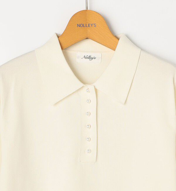 NOLLEY'S「《手洗い可能》コットンテックスポロニット」|ニット・セーター|