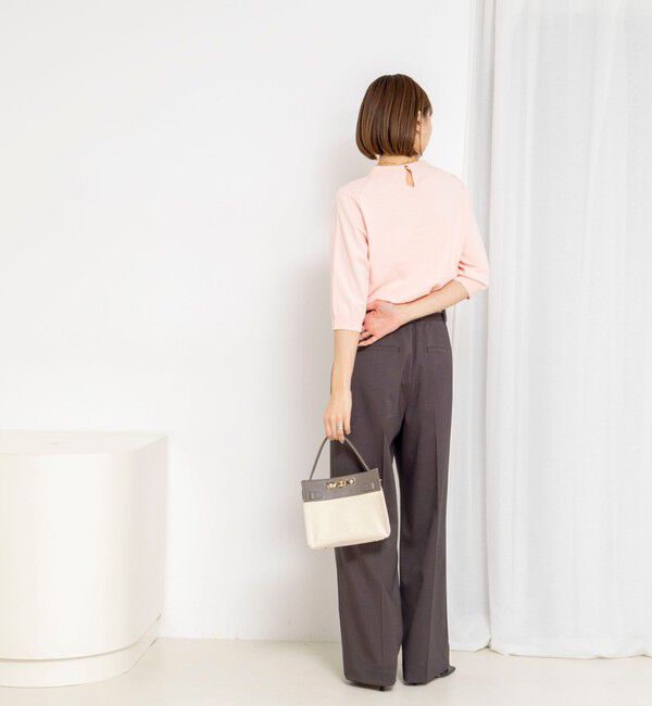 NOLLEY'S「【WEB＆一部店舗限定カラー】《手洗い可能》襟レース取り外し6分袖プルオーバー」|ニット・セーター|