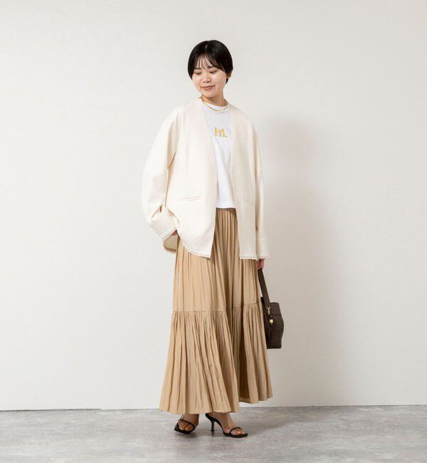NOLLEY'S「ウォッシャブルFRINGE LIGHT JACKET」|ノーカラージャケット|