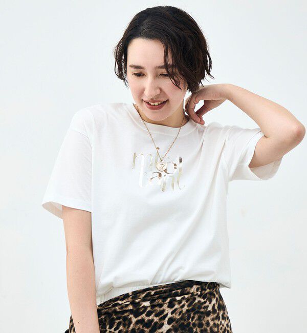 NOLLEY'S sophi「ウォッシャブルオーバーサイズロゴTシャツ」|Tシャツ・カットソー|