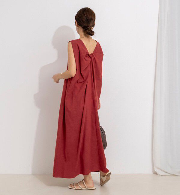NOLLEY'S「【WEB限定】ウォッシャブルバックツイストドレス」|ワンピース|