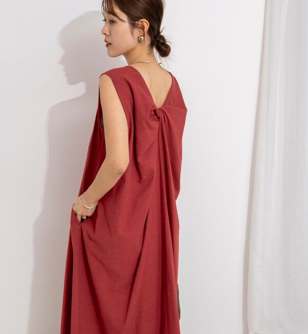 NOLLEY'S「【WEB限定】ウォッシャブルバックツイストドレス」|ワンピース|