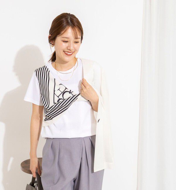NOLLEY'S「ウォッシャブルスカーフTシャツ」|Tシャツ・カットソー|