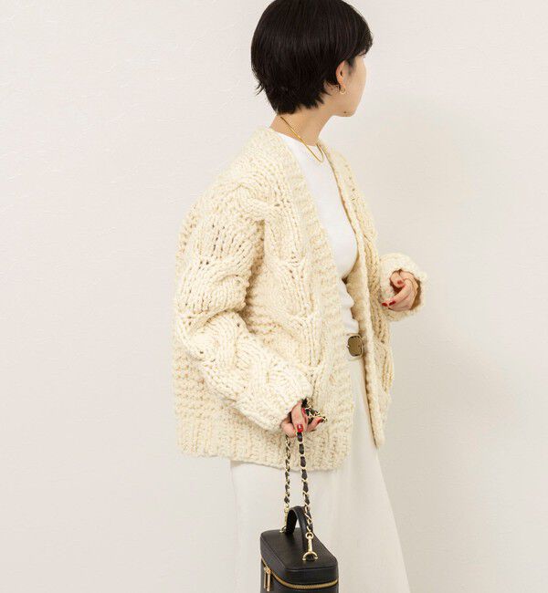 NOLLEY'S sophi「【IRONING/アイロニング】cable rough cardigan」|カーディガン|