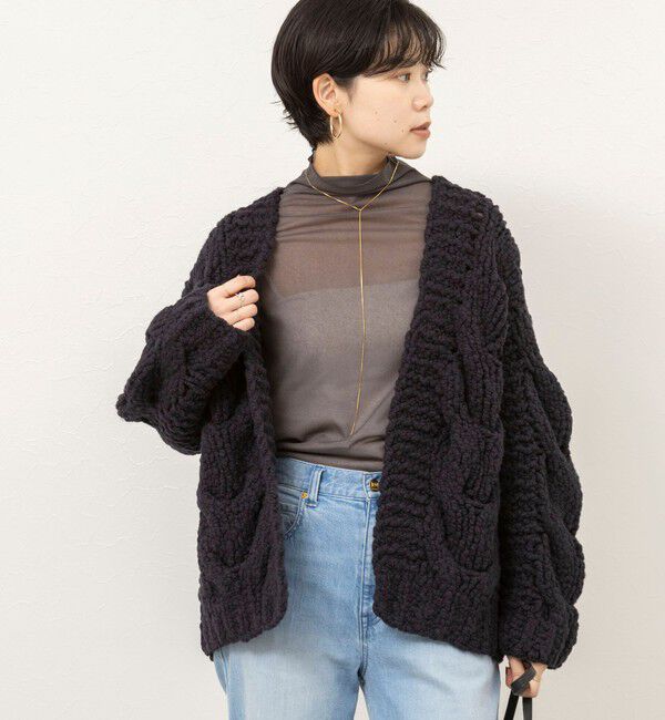 NOLLEY'S sophi「【IRONING/アイロニング】cable rough cardigan」|カーディガン|