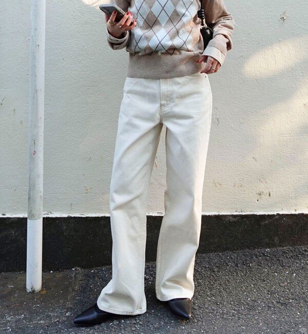 fredy emue「【待望の新色＆サイズ展開追加／@sora_522m企画】BASIC STRAIGHT DENIM」|デニム|アイボリー