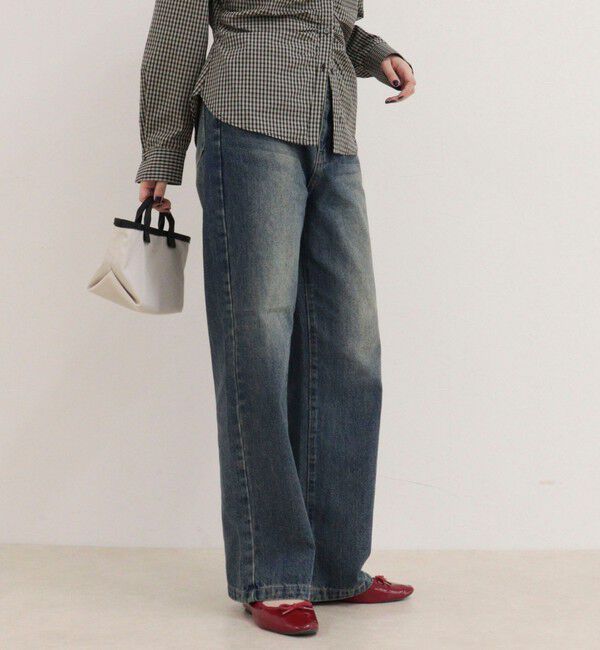 fredy emue「Dual Hem Lace Denim」|デニム|ブルー
