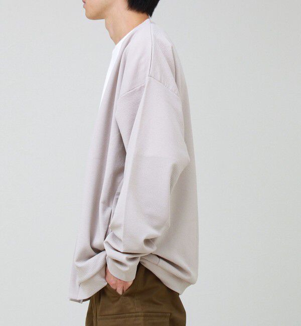 GLOSTER「【Tシャツとカーデの2点セット】ライトリップルKinagashiレイヤードカーディガン」|カーディガン|