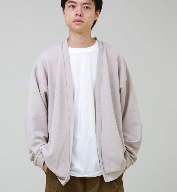 GLOSTER「【Tシャツとカーデの2点セット】ライトリップルKinagashiレイヤードカーディガン」|カーディガン|