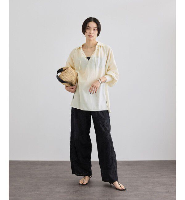 SALON adam et rope'「シアーコットンヴィンテージブラウス」|シャツ・ブラウス|