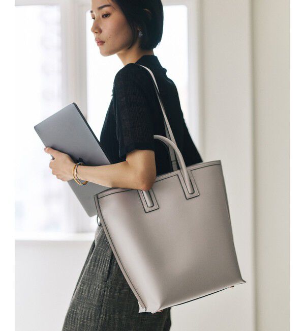 E'POR「【E'POR】【WEB限定】Ree BAG Large/A4対応・通勤・軽量・26SS」|トートバッグ|ライトグレー(08)