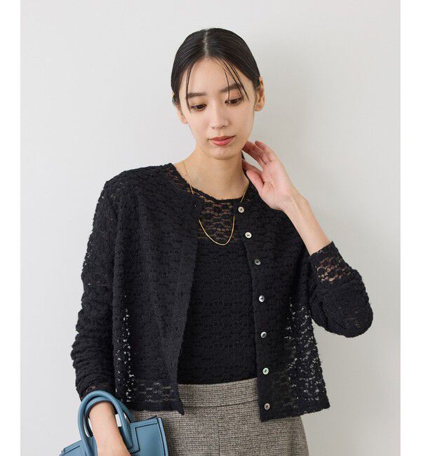 ROPE「【J'aDoRe・ルミネ限定カラー】フラワーレースベーシックカットソー/イージーケア」|Tシャツ・カットソー|