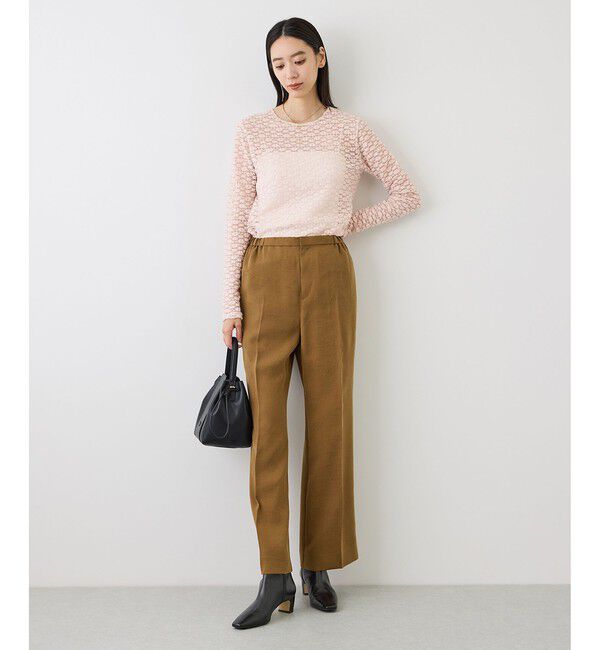 ROPE「【J'aDoRe・ルミネ限定カラー】フラワーレースベーシックカットソー/イージーケア」|Tシャツ・カットソー|