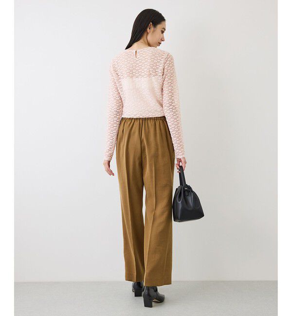 ROPE「【J'aDoRe・ルミネ限定カラー】フラワーレースベーシックカットソー/イージーケア」|Tシャツ・カットソー|