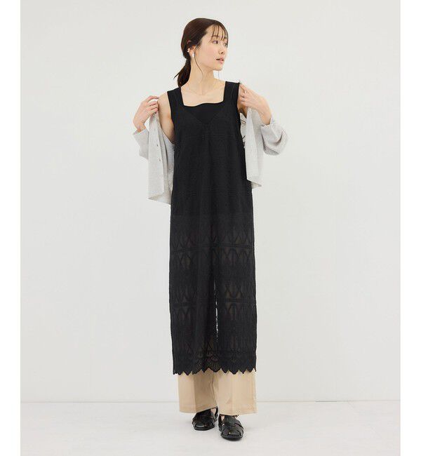 Rope&rsquo;Picnic「レースキャミワンピース」|ワンピース|ブラック(01)