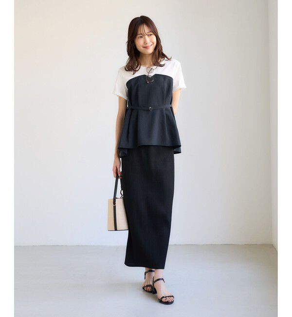 Rope&rsquo;Picnic「エアリーリネンライク ドッキングカットトップス/UVケア」|Tシャツ・カットソー|