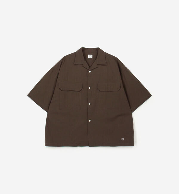 ORCIVAL「ORCIVAL | コットンリネン オープンカラー半袖シャツ MEN」|シャツ・ブラウス|TAUPE