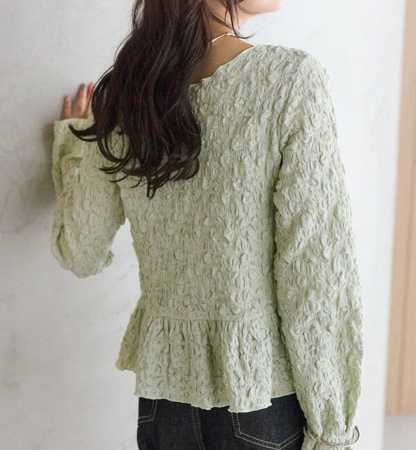  「シャーリングペプラム TOPS」|シャツ・ブラウス|