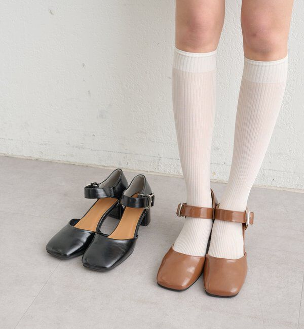  「バックルスクエアパンプス」|パンプス|