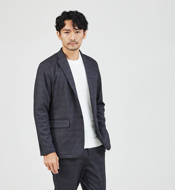 ABAHOUSE「【セットアップ対応】ポンチ ジャケット」|テーラードジャケット|グレー系その他1