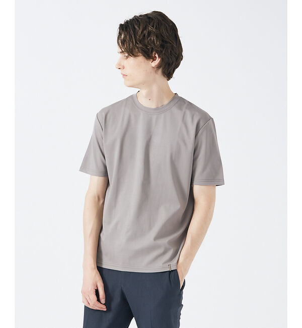 ABAHOUSE「【定番】ドレスポンチ クルーネック 半袖Tシャツ / ストレッチ 冷涼感」|Tシャツ・カットソー|グレー