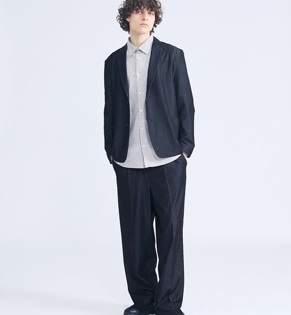 ABAHOUSE「【セットアップ対応】デニムライクツイル ワイド イージーパンツ / ベージュ」|その他|