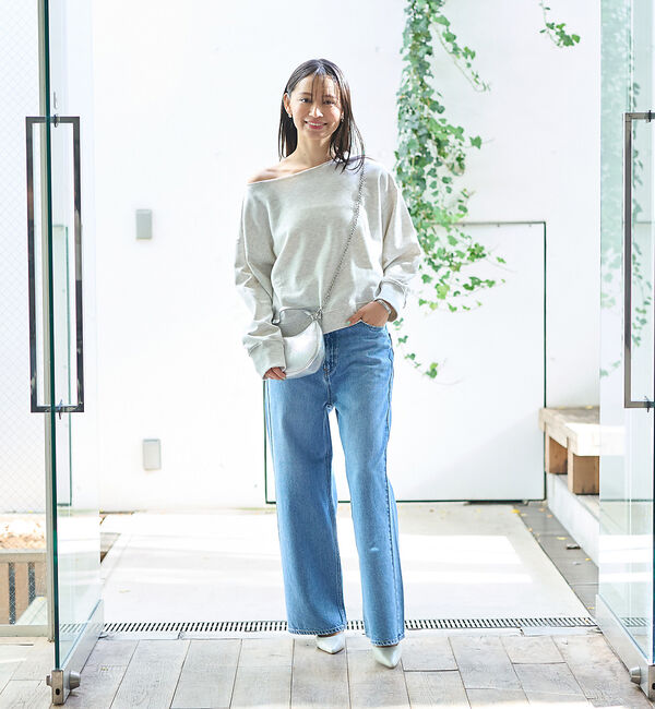 Rouge vif「【一部店舗限定】オフショルルーズスウェット」|スウェット・ジャージ|