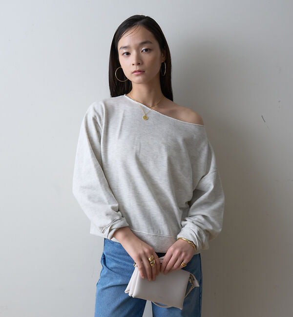 Rouge vif「【一部店舗限定】オフショルルーズスウェット」|スウェット・ジャージ|
