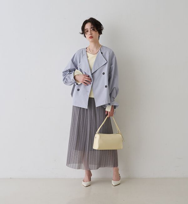 Rouge vif「【撥水・防花粉加工】【一部店舗限定】キャンディスリーブショートトレンチコート」|トレンチコート|