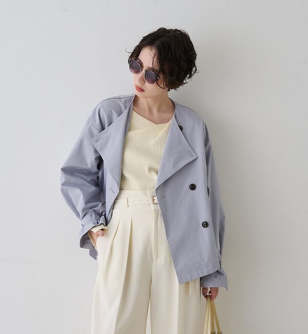 Rouge vif「【撥水・防花粉加工】【一部店舗限定】キャンディスリーブショートトレンチコート」|トレンチコート|