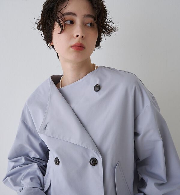 Rouge vif「【撥水・防花粉加工】【一部店舗限定】キャンディスリーブショートトレンチコート」|トレンチコート|