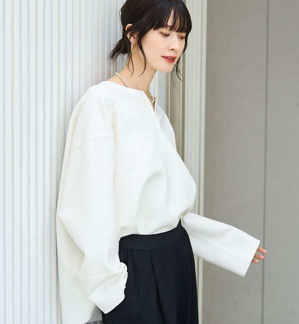 Rouge vif「ダブルフェイスプルオーバーブラウス」|シャツ・ブラウス|