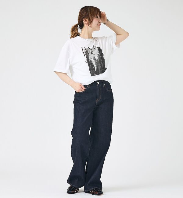 Rouge vif「コットンフォトロゴTシャツ/半袖/洗濯機洗い可」|Tシャツ・カットソー|