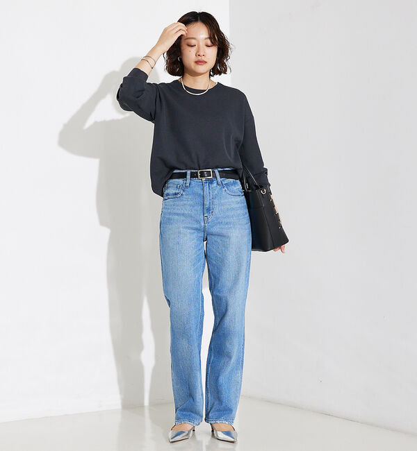 qualite「【Healthy DENIM】Tallow(タロー)ハイライズストレートデニム」|デニム|
