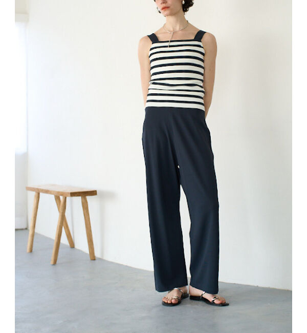qualite「【セットアップ対応】接触冷感/レーヨンストレッチニットパンツ」|その他|