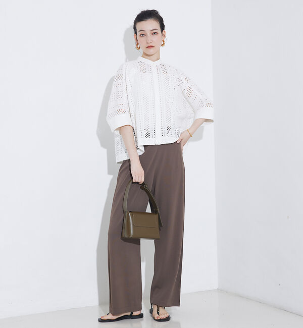 qualite「【セットアップ対応】接触冷感/レーヨンストレッチニットパンツ」|その他|