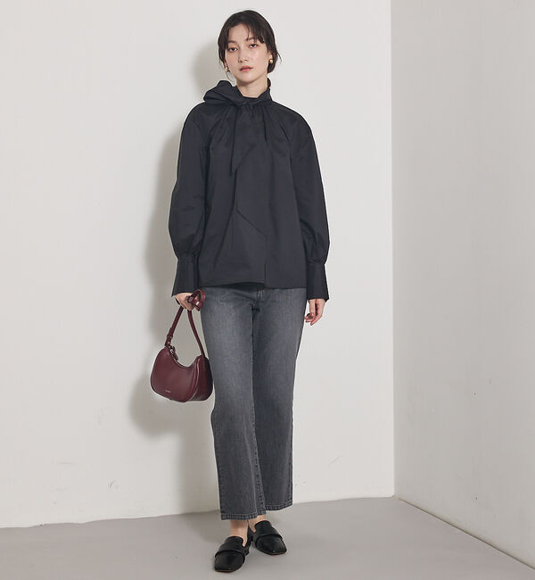 qualite「【Can Cam掲載】タフタボウタイブラウス/ボウタイ取り外し可能」|シャツ・ブラウス|