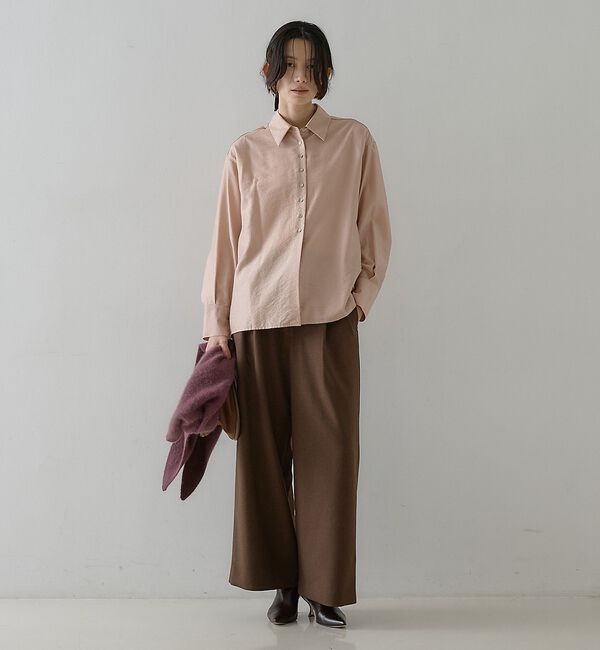 qualite「ウールミックスシャツ」|シャツ・ブラウス|
