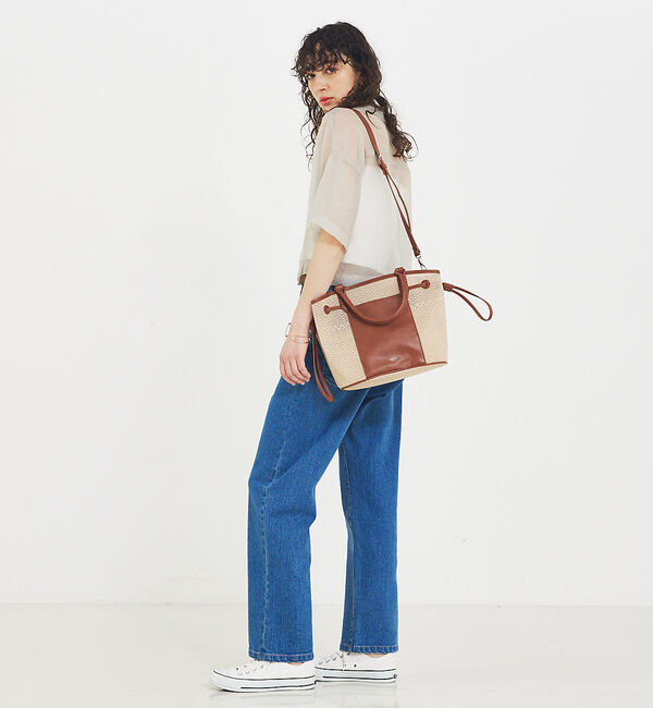 LOWELL things「Sheer/シアーメッシュ2WAYトート」|かごバッグ|