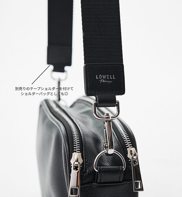 LOWELL things「【BLK/再入荷】オシゴト/マルチポーチバッグ/推しぬいポーチ【推し活】」|ハンドバッグ|