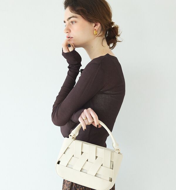 LOWELL things「Latti/レザー2WAYミニショルダーバッグ」|かごバッグ|