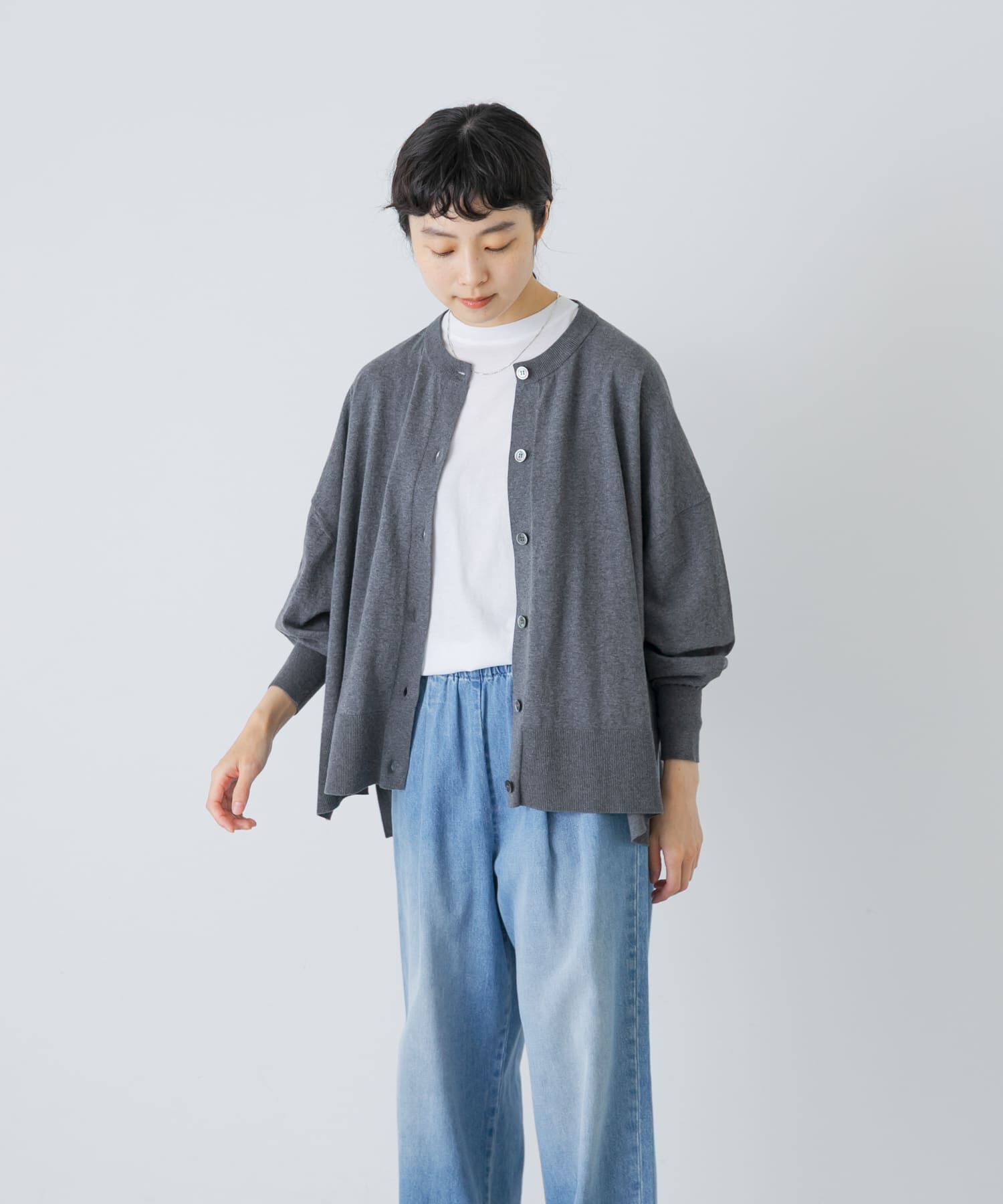 かぐれ「ハイツイストコットンワイドカーディガン」|カーディガン|