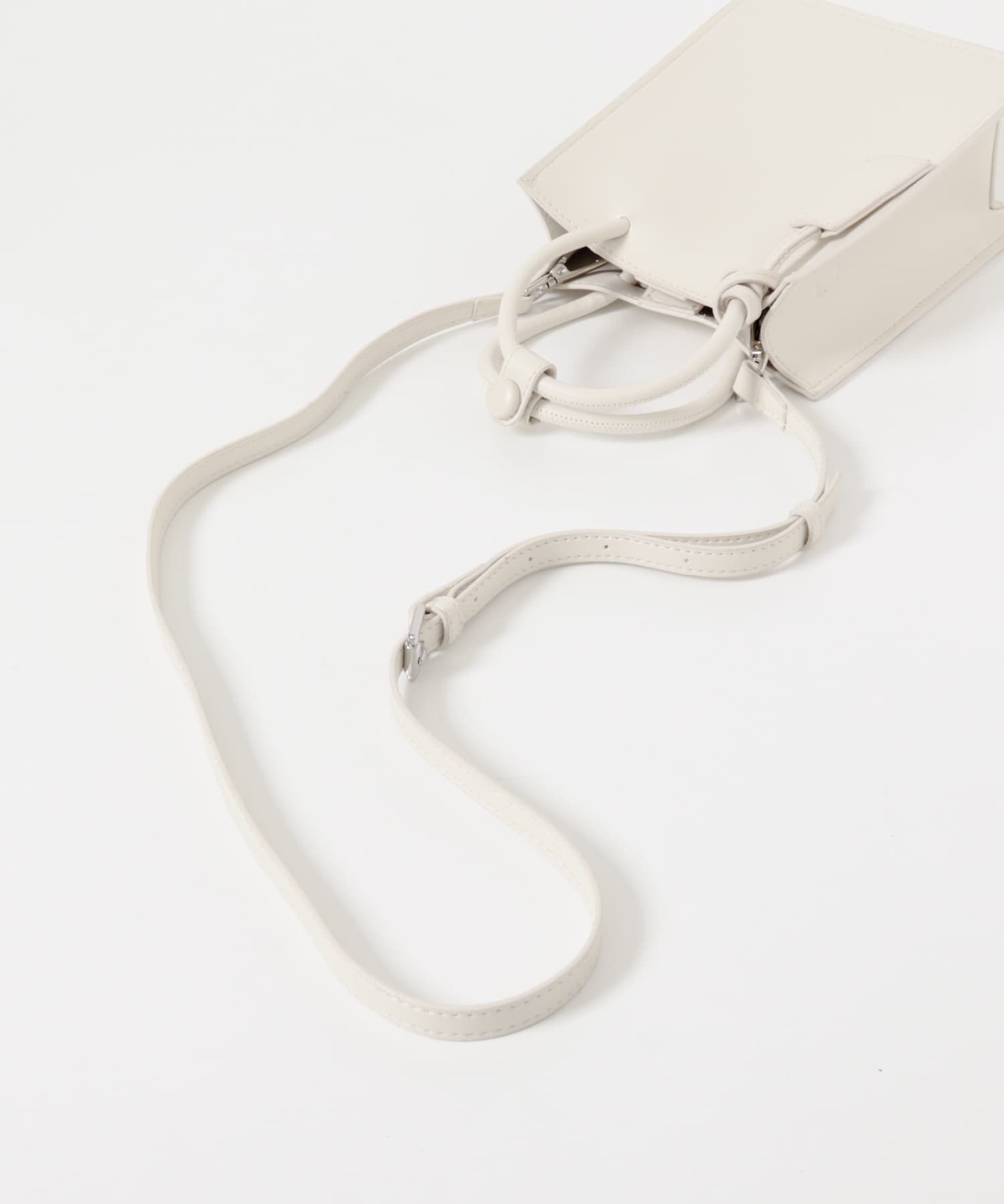  「チャーム付きスクエアミニBAG」|ハンドバッグ|