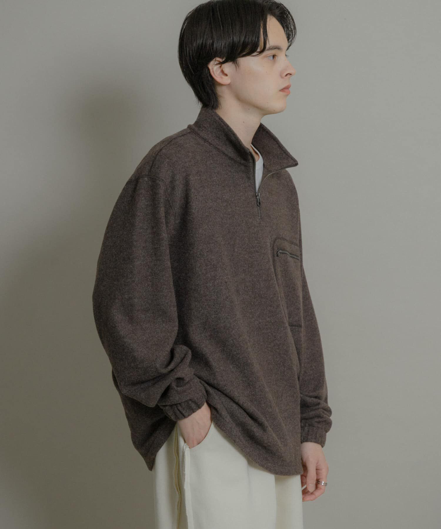 SENSE OF PLACE by URBAN RESEARCH「ウールジャージハーフZIP」|Tシャツ・カットソー|