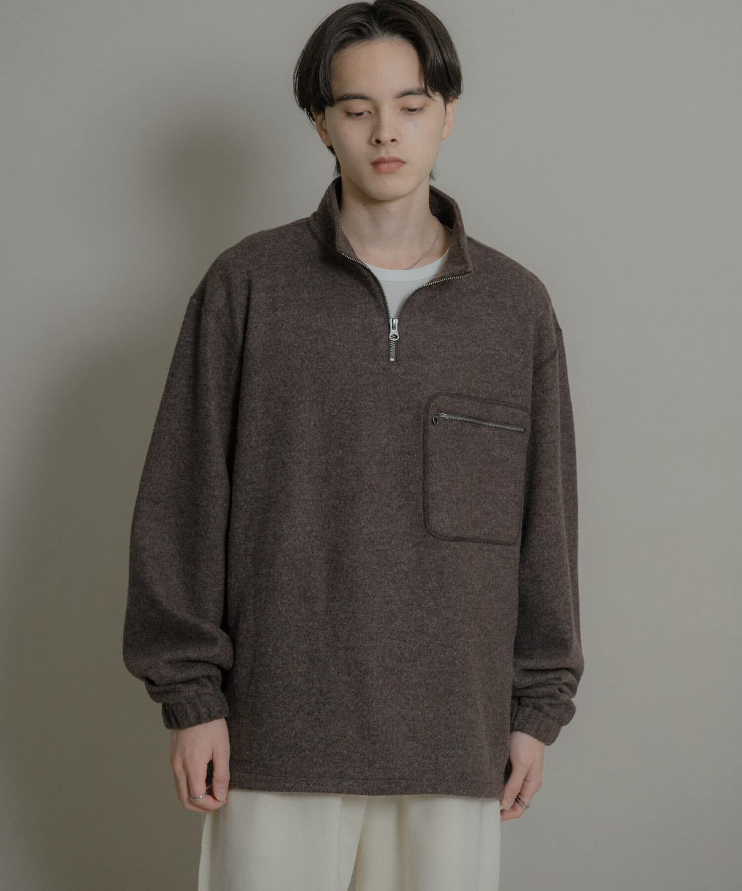 SENSE OF PLACE by URBAN RESEARCH「ウールジャージハーフZIP」|Tシャツ・カットソー|
