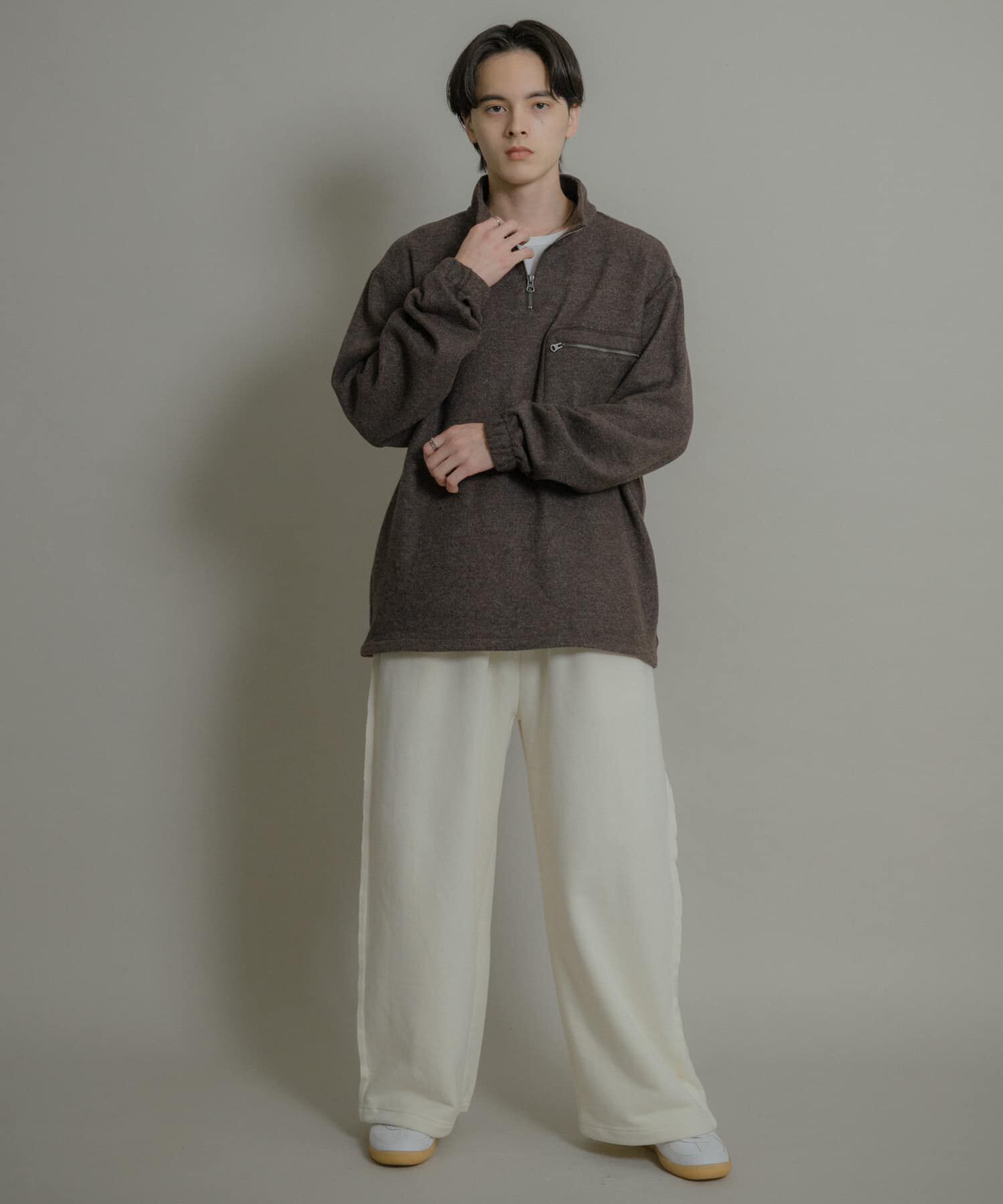 SENSE OF PLACE by URBAN RESEARCH「ウールジャージハーフZIP」|Tシャツ・カットソー|